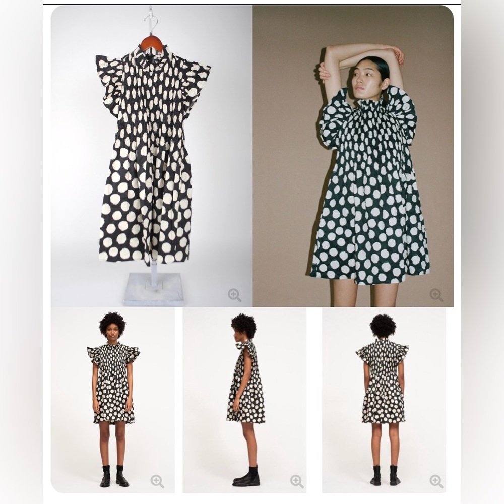 Sea New York Arline polka dot smocked dress POCKETS - Picture 10 of 10
